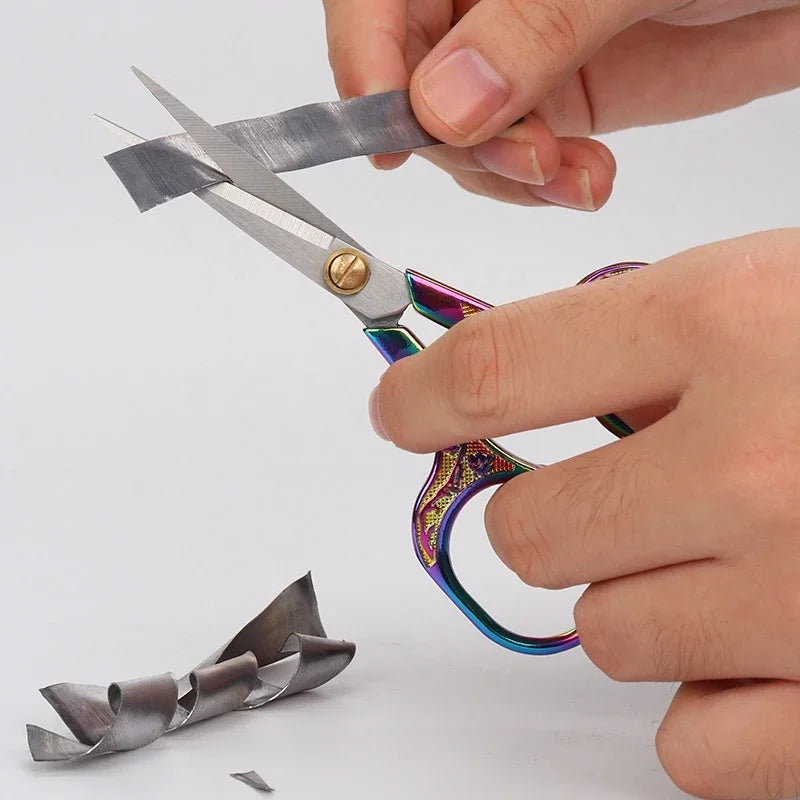 1PC Stainless Steel Vintage Scissors Sewing Fabric Cutter Embroidery