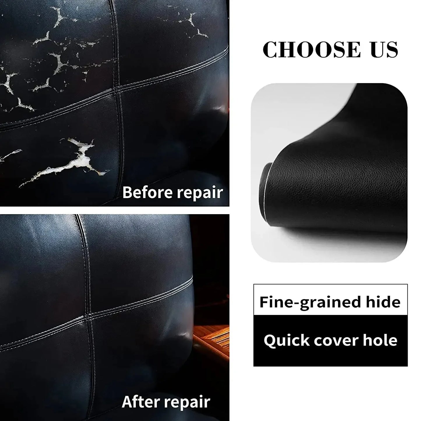 50x137cm(19.7x54inch) Self Adhesive Leather Repair Patch Kit