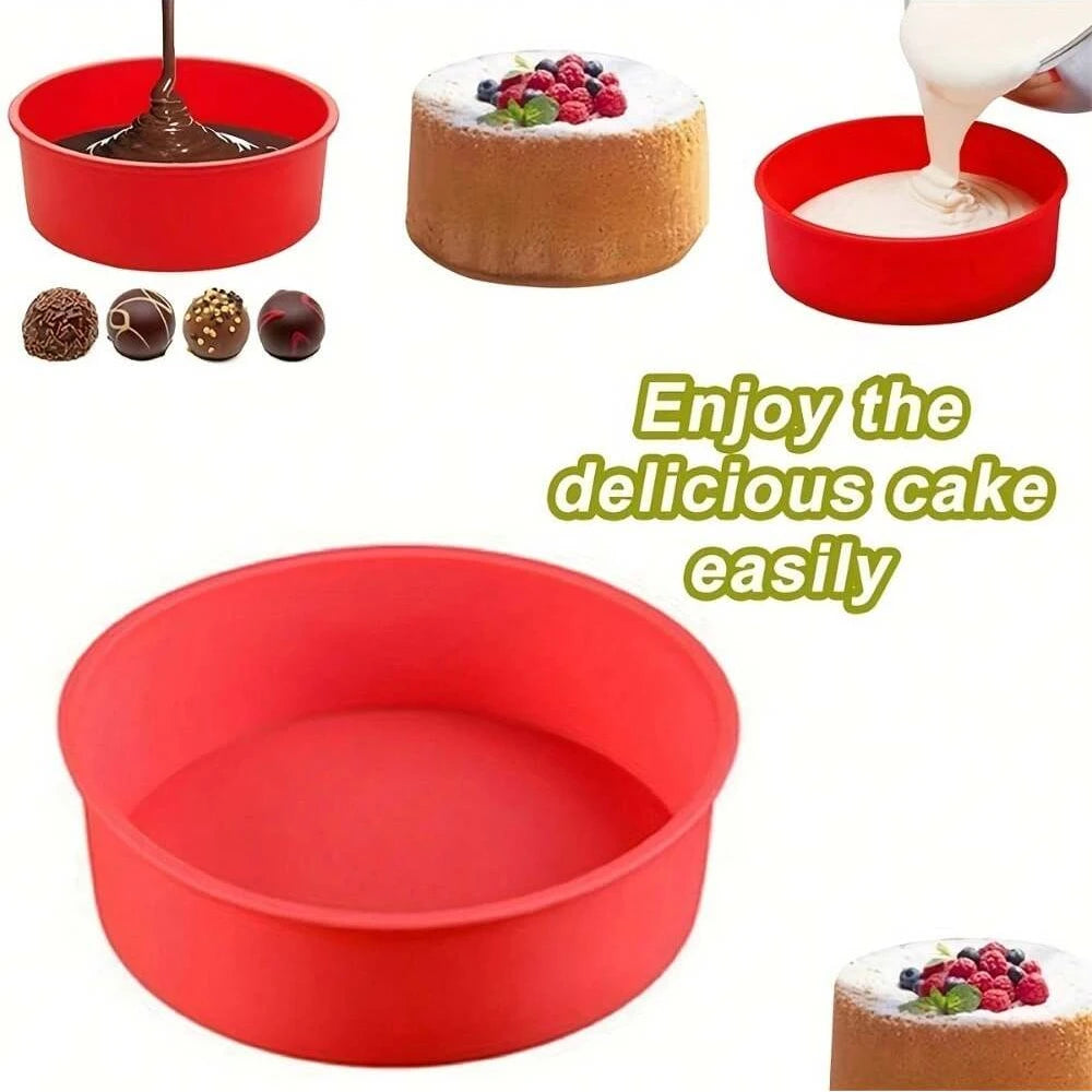 4/6/8 Inch Silicone Round Cake Mold Nonstick Baking Pan for Mousse