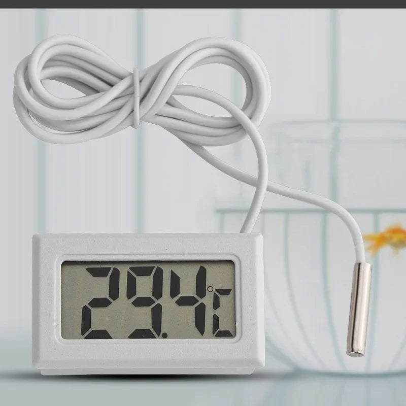 Mini Digital LCD Thermometer With Probe Indoor Convenient Temperature