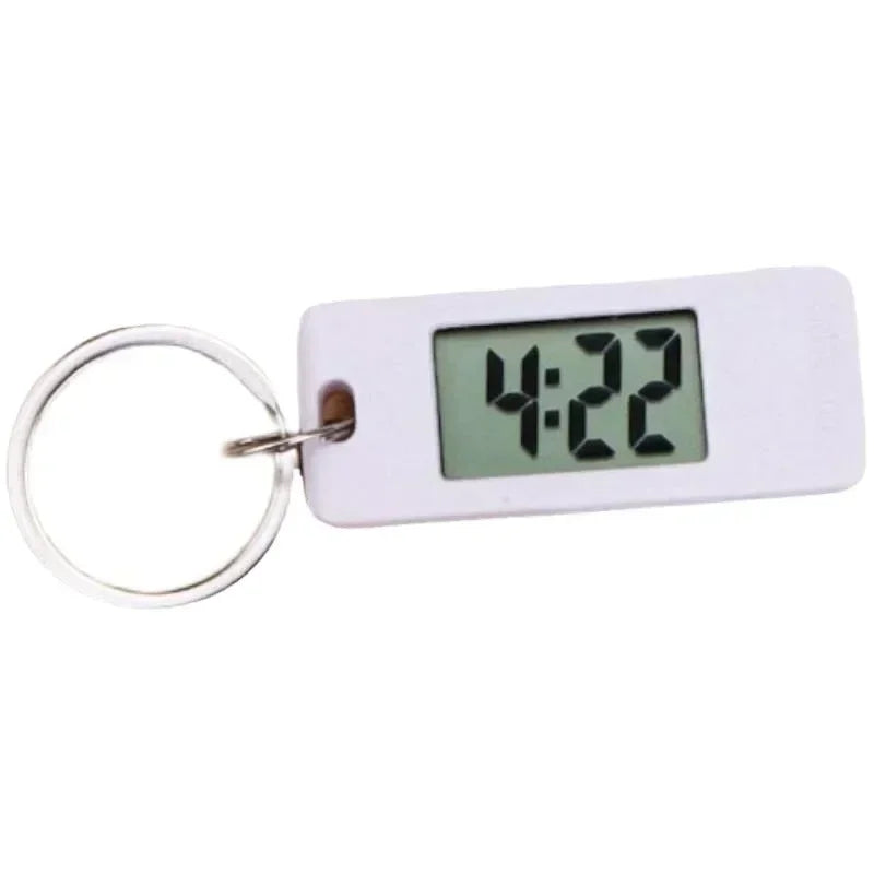 2025 Mini Electronic Clock Keychain - Elliptical, Digital Display.