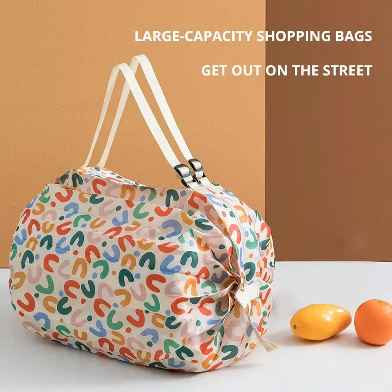 1PC Reusable Foldable Shopping Bag Eco-Friendly Waterproof Large