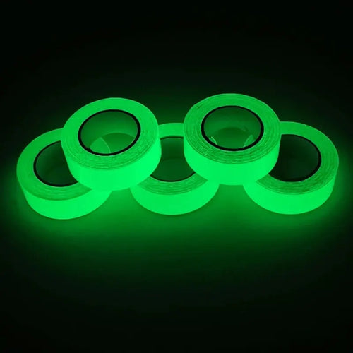 1 Roll Fluorescent Self-Adhesive Glow-In-The-Dark Tape Light Strip