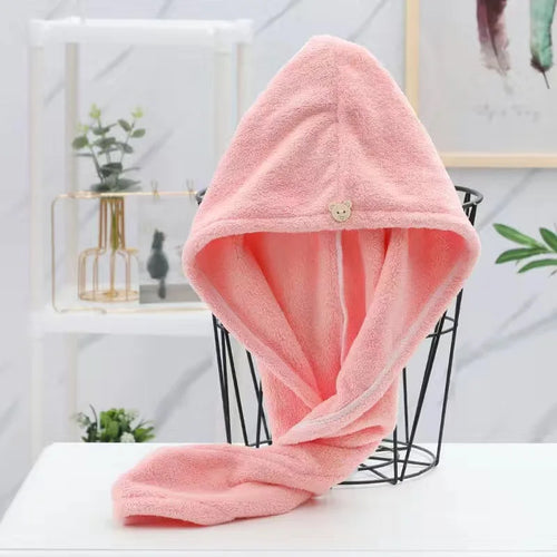 Women Long Hair Quick-Dry Hair Towel Soft Microfiber Towels Shower Cap