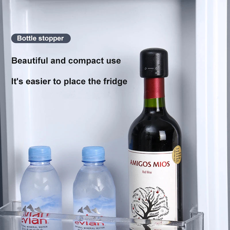 1pc Black Domestic Kitchen Sealing Red Wine Bottles Stoppers Mini