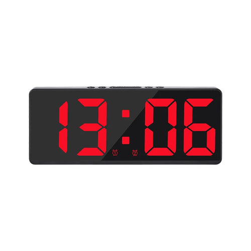 Digital Alarm Clock Voice Control Teperature Snooze Night Mode Desktop