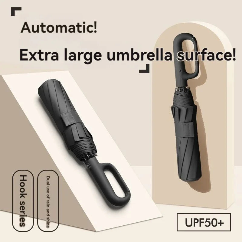 Automatic Umbrella for Men Women Fully Opened Ring Buckle Design 20
