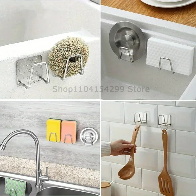 Kitchen Sponges Holder Stainless Steel Sink Sponges Drain Drying Rack