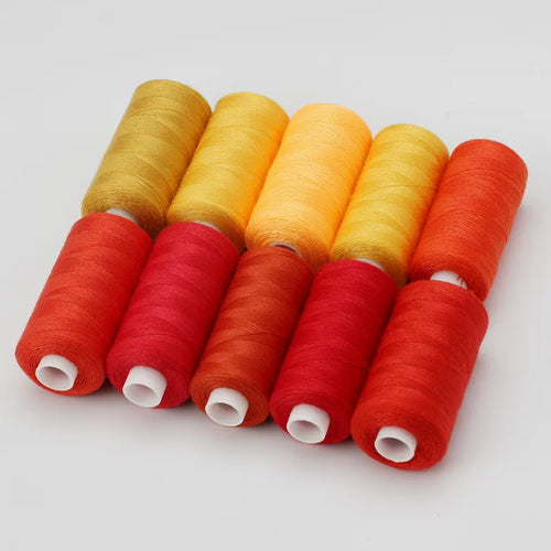 1 Set OF 10 Rolls Polyester 402 Sewing Thread For Manual and
