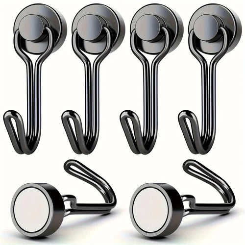 20pcs black Magnetic Hooks Heavy Duty Neodymium Rare Earth Magnetic
