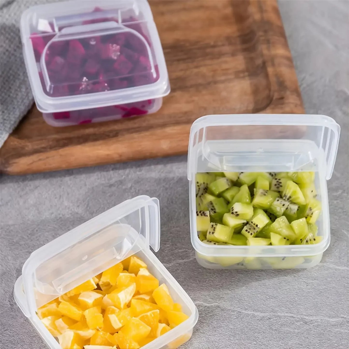 1PC Sliced Cheese Container for Fridge, Clear Plastic Butter Block