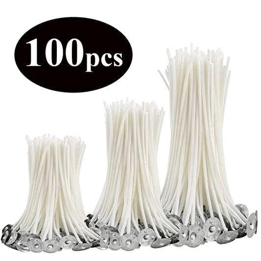 Multiple Sizes Waxed Cotton Thread Candle Wick 100pcs/set Smokeless