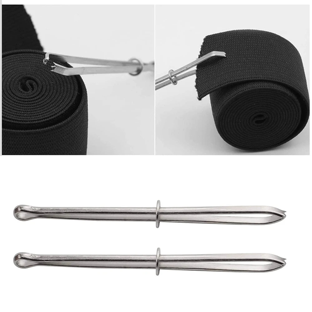 2 PCS/Lot Stainless Steel Garment Clips DIY Sewing Tools Elastic Band