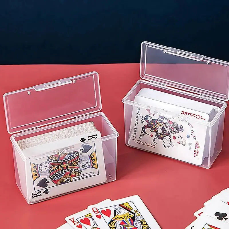 New Transparent Plastic Boxes Playing Cards Container PP Storage Case