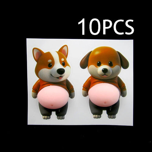 3D Shiba Inu Stickers – Cute Orange Apparel Shiba Inu Stickers, 3D