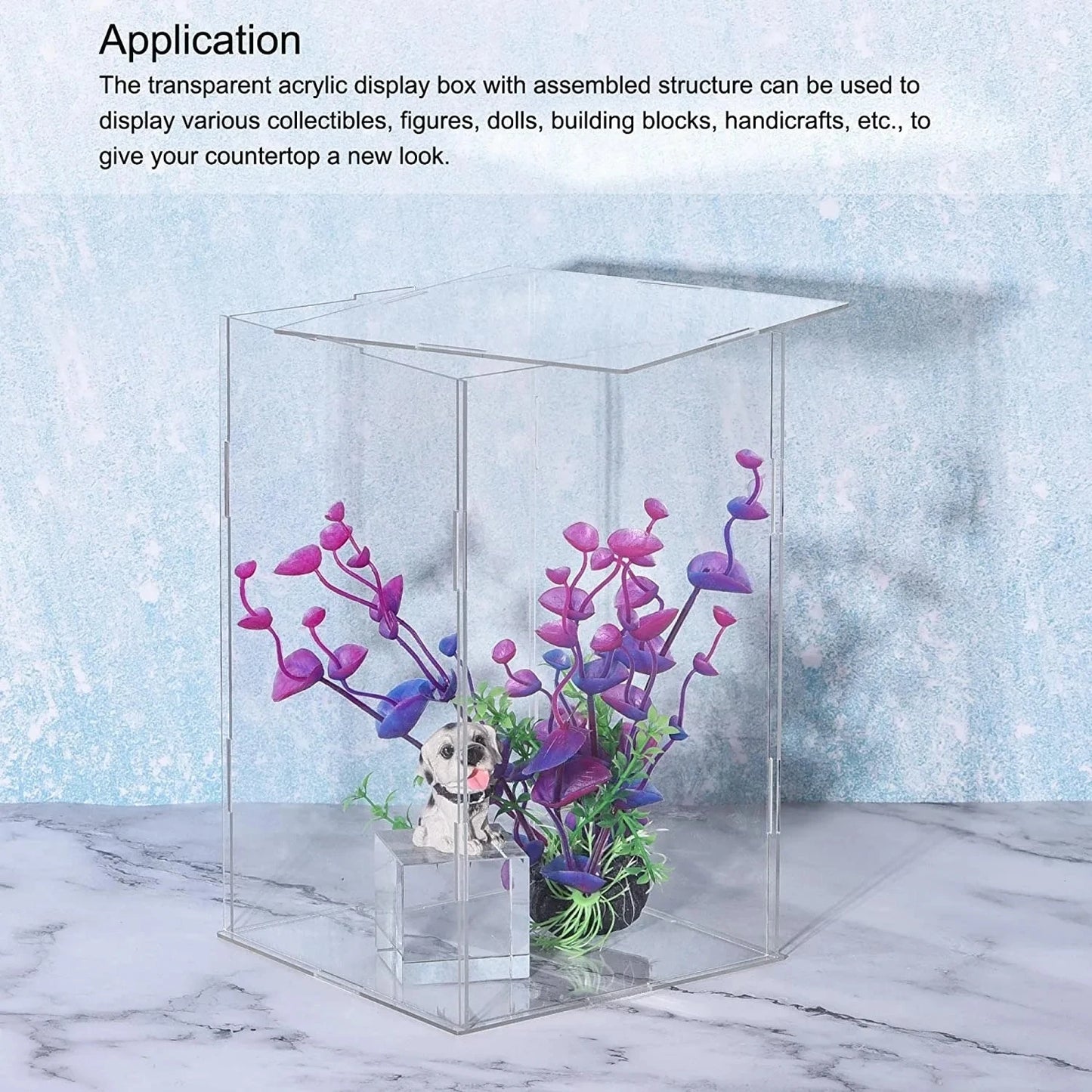 Clear Acrylic Display Box Case Countertop Organizer Stand Assemble