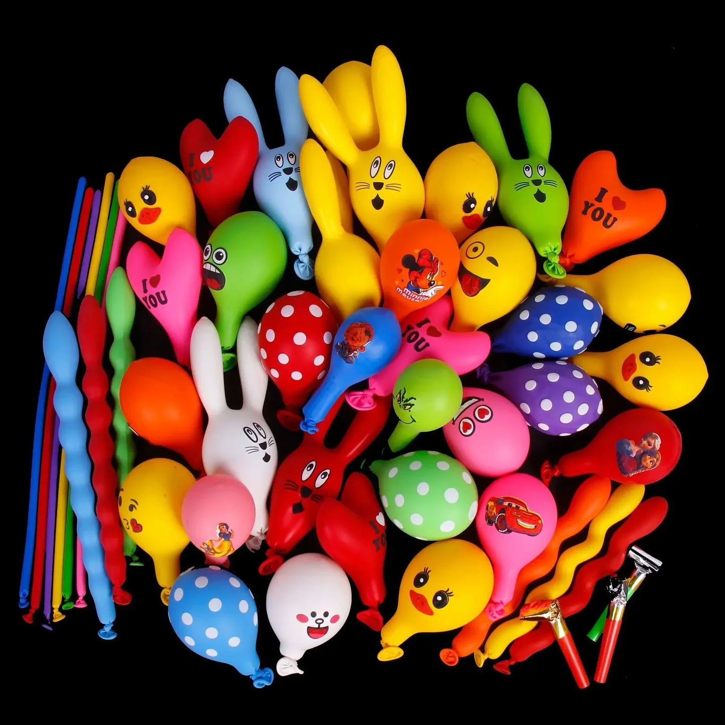50PcsNo gas pump provided Cartoon Balloons Decoration Helium
