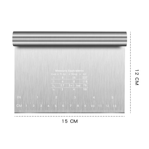 Stainless Steel Scale Cake Scraper DIY Dough Pastry Spatulas