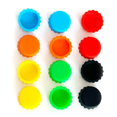 2/12/24Pcs Candy Colors Silicone Beer Bottle Caps Bar Home Brewing