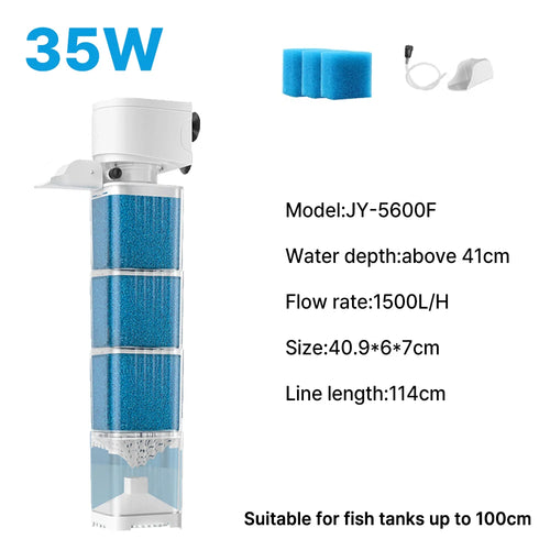 Aquarium Filter Pump Fish Tank Submersible Silent Air Oxygen Aerator