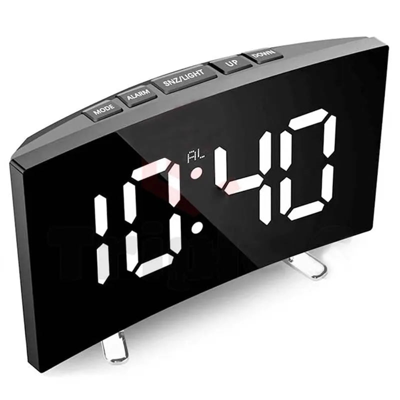 Electronic Alarm Clock Noiseless Design Digital LED Large Display