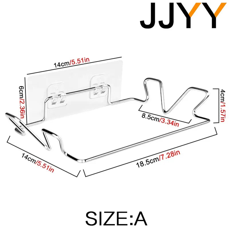 JJYY Kitchen Trash Rack Cabinet Door Garbage Bags Holder Stainless