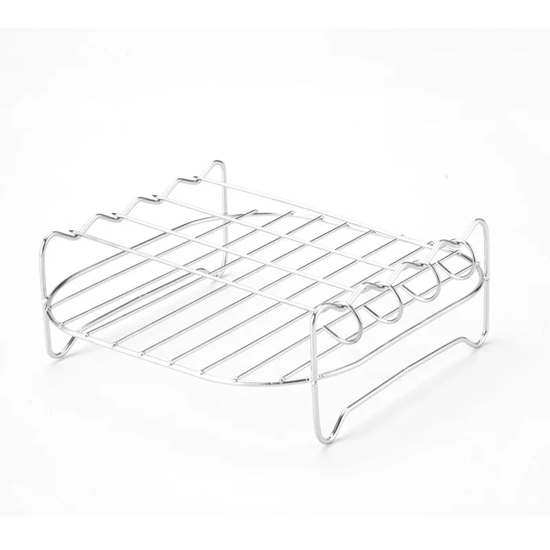 Outdoor grill set with skewers square air fryer grill steamer