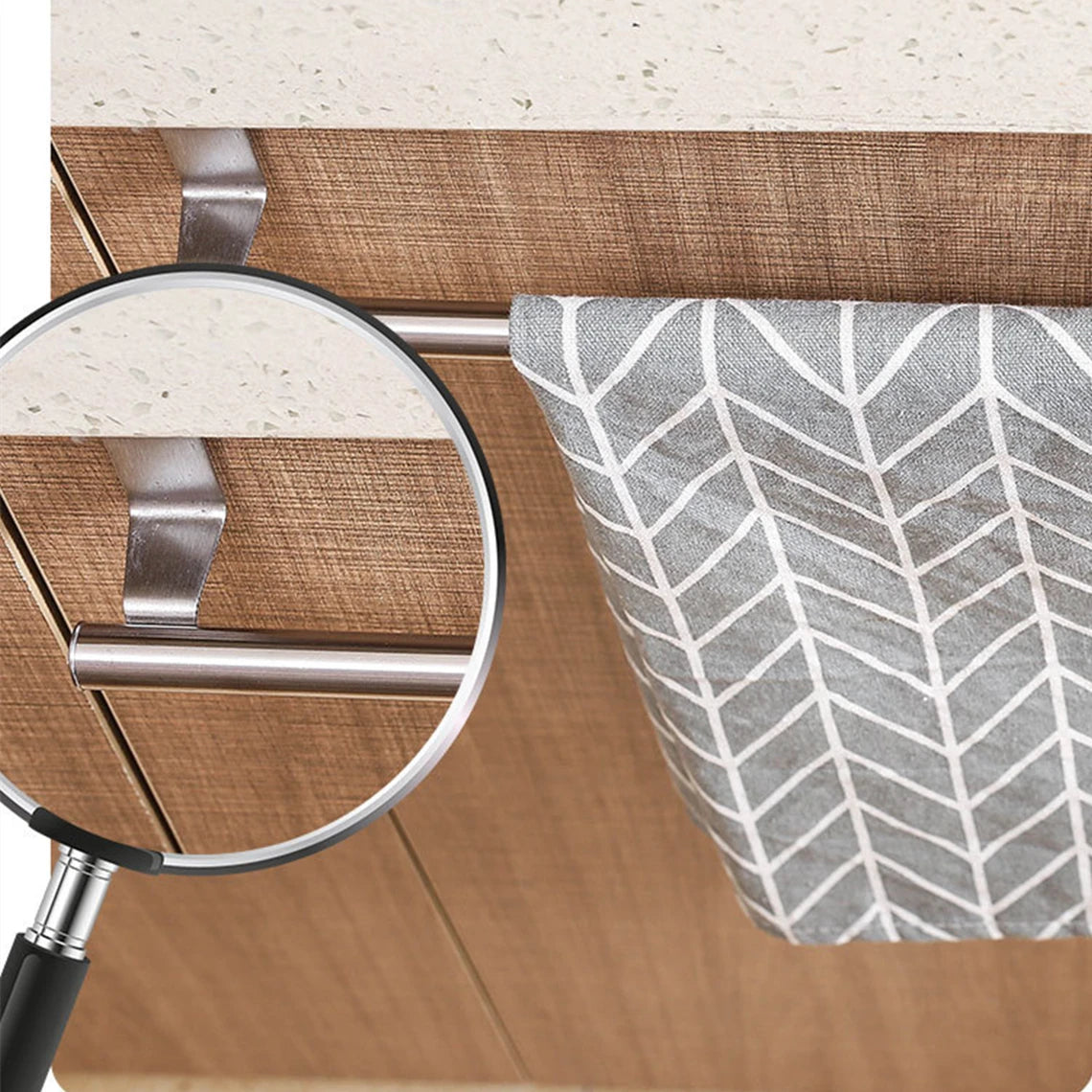 1/2Pcs Towel Rack Over Door Towel Bar Hanging Holder Stainless Steel