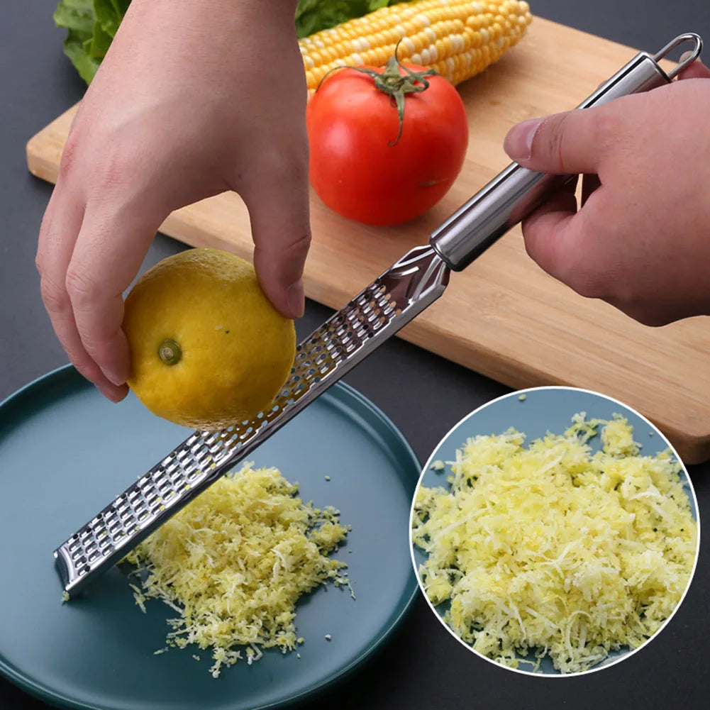 20cm Kitchen Grater Lemon Citrus Fruit Peeler Ginger Garlic Long