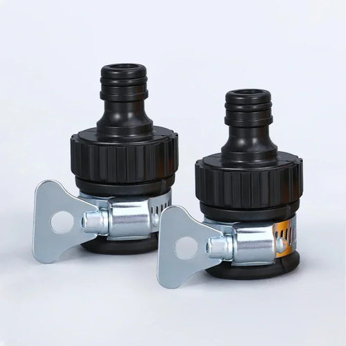 2pcs Durable Universal Water Faucet Adapter Plastic Hose Fitting Quick