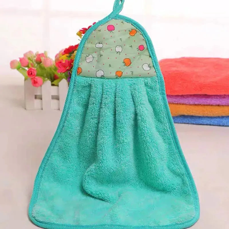 4pcs Coral Velvet Bathroom Supplies, Soft Hand Towel, Absorbent Cloth