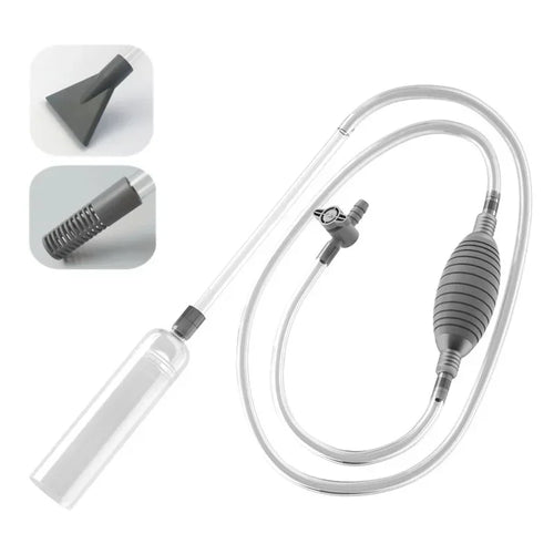 Siphon Pump with Filter Nozzle Fish Tank Water Changer Air Pump