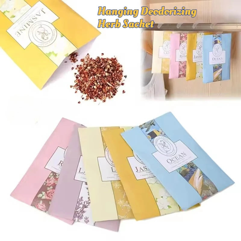 5pcs Natural Jasmine Rose Lavender Hanging Freshener - Long-Lasting