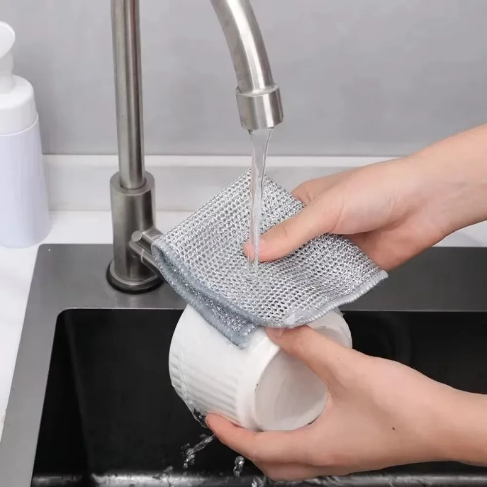 30PCS Magic Cleaning Cloth Thickened Double -sided Metal Steel Wire