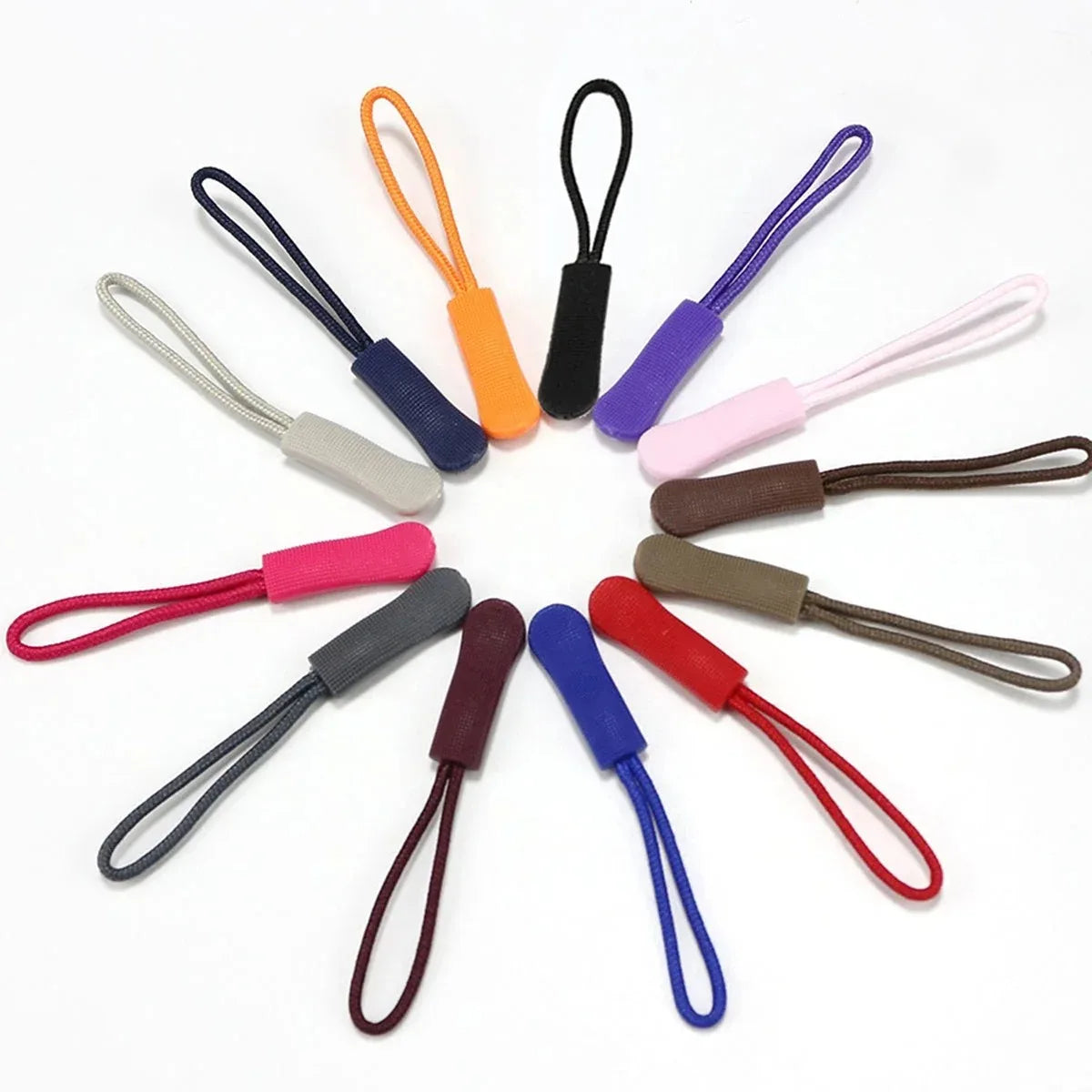 20 Pcs Zipper Tail Rope Clothing Plastic Zipper Head Zipper Rope Bag