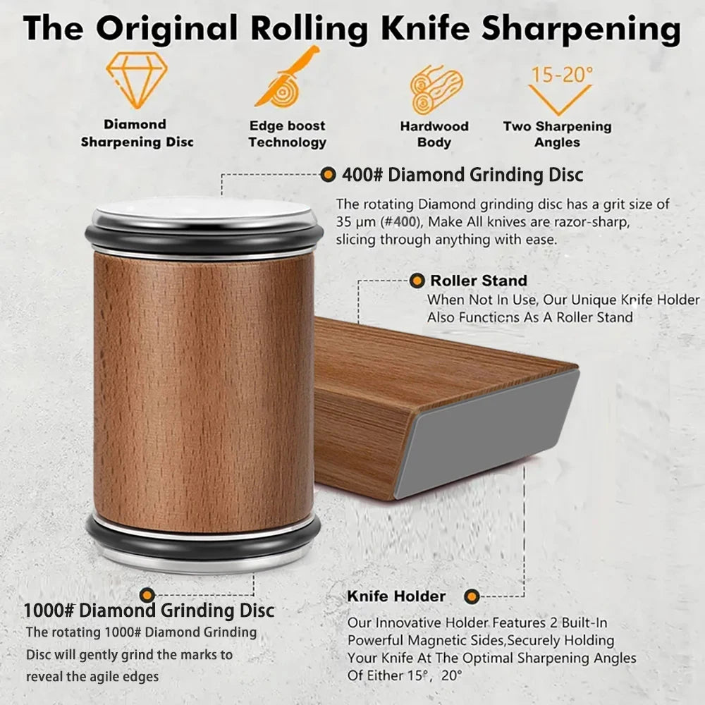 Rolling Knife Sharpener For Straight Edge Knife Sharpener Kit With