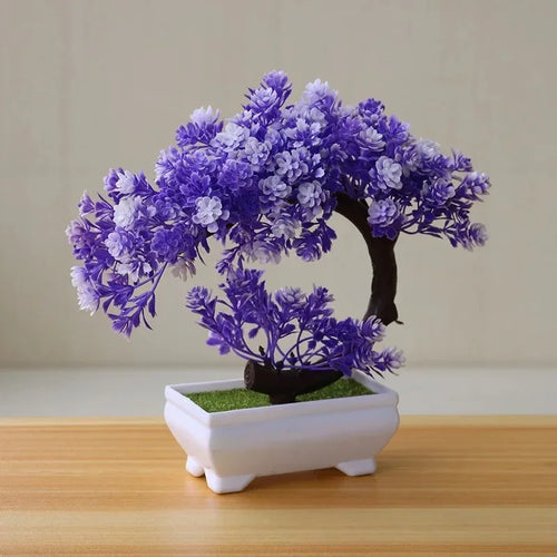 Artificial Plants Bonsai Simulated Tree Potted Plants Fake Flowers