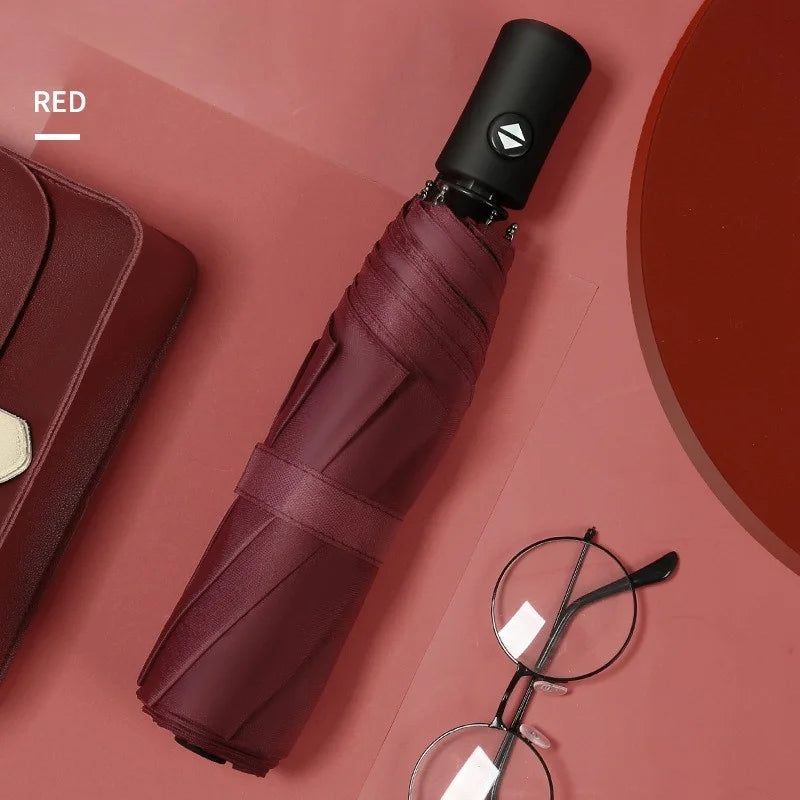 Automatic umbrella eight bone vinyl sunshine and rain dual-purpose sun