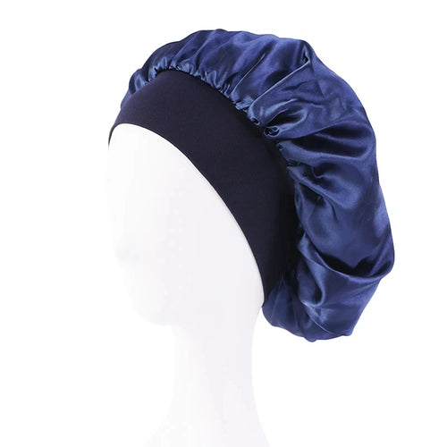 Adjust Solid Satin Bonnet Hair Styling Cap Long Hair Care Women Night