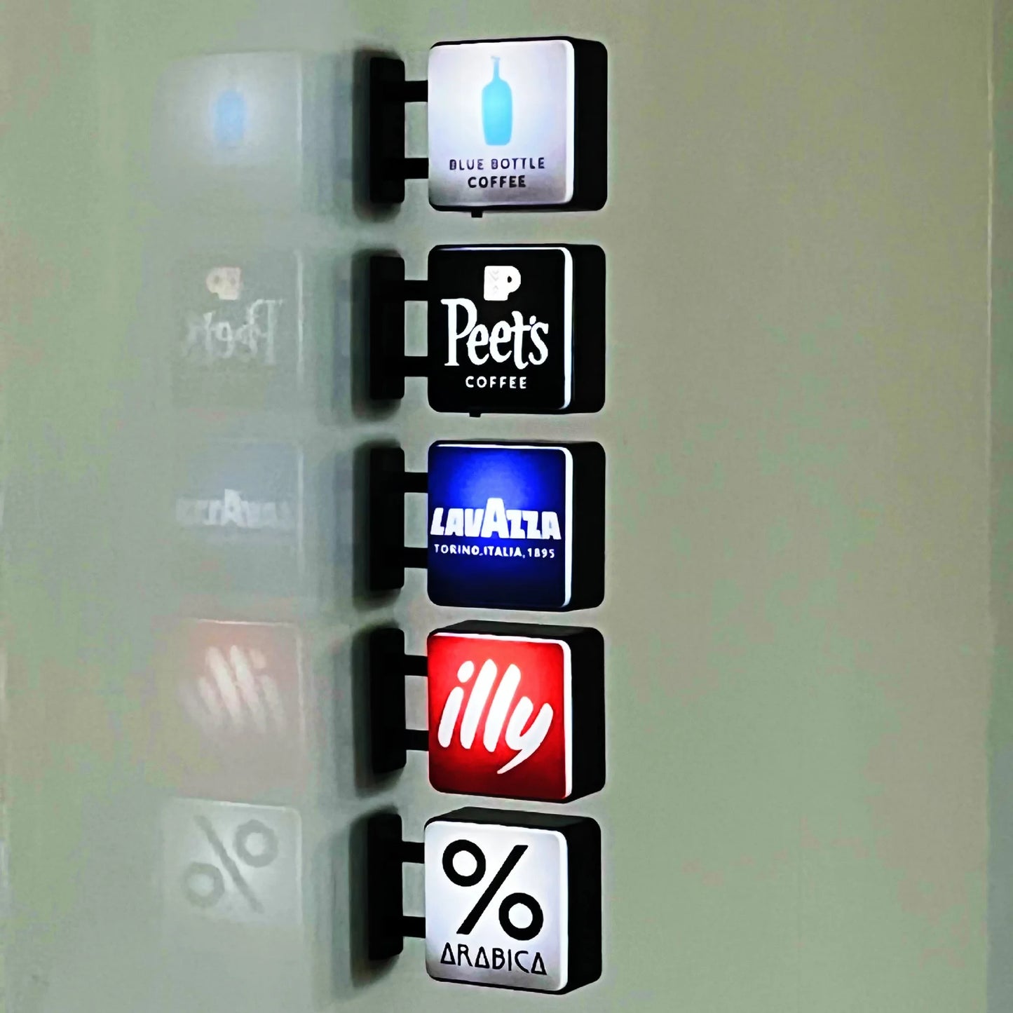 Coffee Corner Creative LED Fridge Magnet Light Up Magnetic Decor for