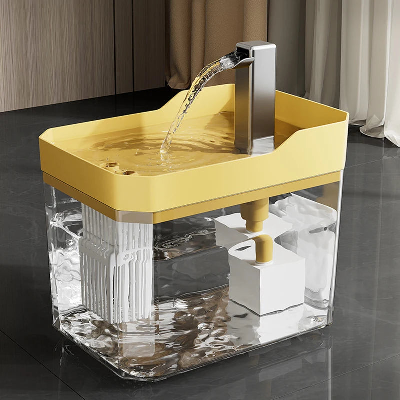 Transparent cat water dispenser plug-in automatic water drinker