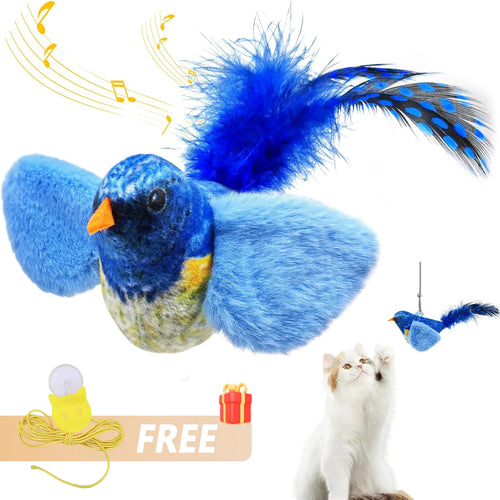 Indoor Interactive Birds Toy for Cat Chasing Teasing Toy Sounding