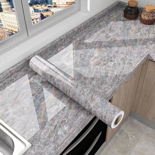 Marble Kitchen Oil-Proof Film Stove Waterproof Moisture-Proof