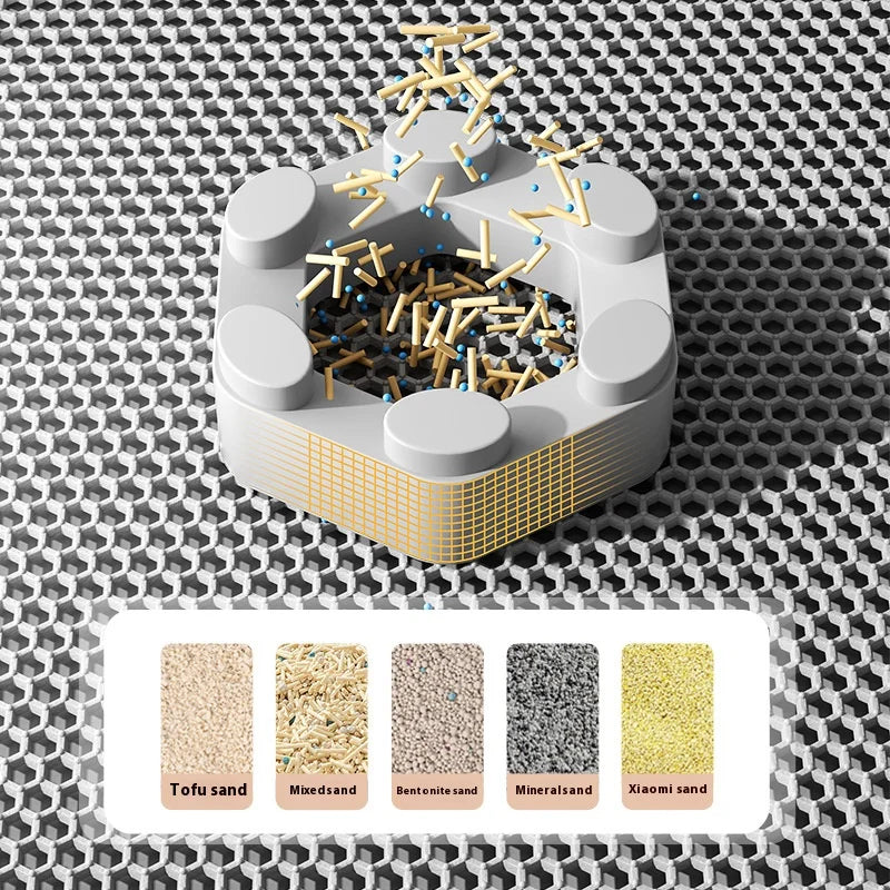Double Layer Cat Litter Traymat Extra Large Size Sand Control Non-Slip