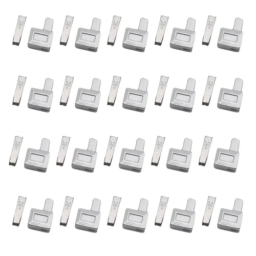 20-Piece Set Premium Metal Zipper Heads Gold Silver Bronze Black -