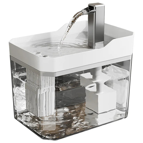 Transparent cat water dispenser plug-in automatic water drinker