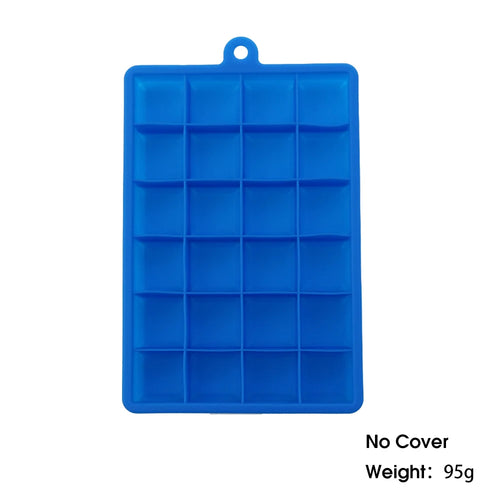 With Lid /No Lid 24-hole Silicone Ice Tray Square Box Auxiliary Food