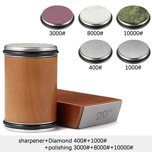 Rolling Knife Sharpener Magnetic Knife Holder Sharpening Stone 15/20