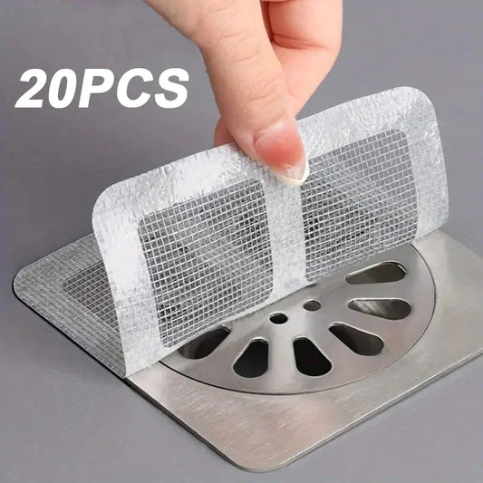 20PCS Disposable Floor Drain Sticker Sink Drain Hair Filter Blocker