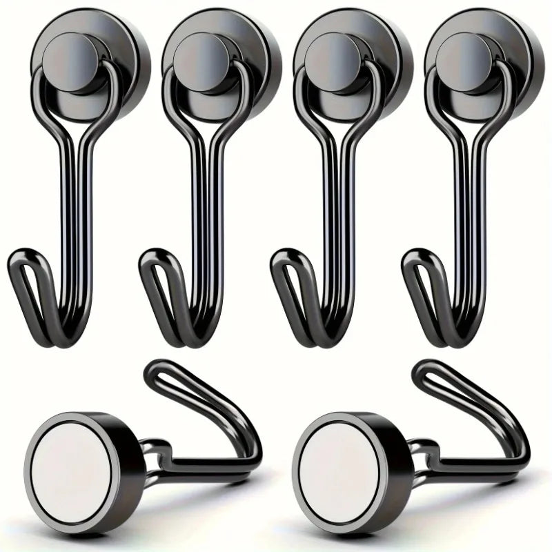 20pcs black Magnetic Hooks Heavy Duty Neodymium Rare Earth Magnetic